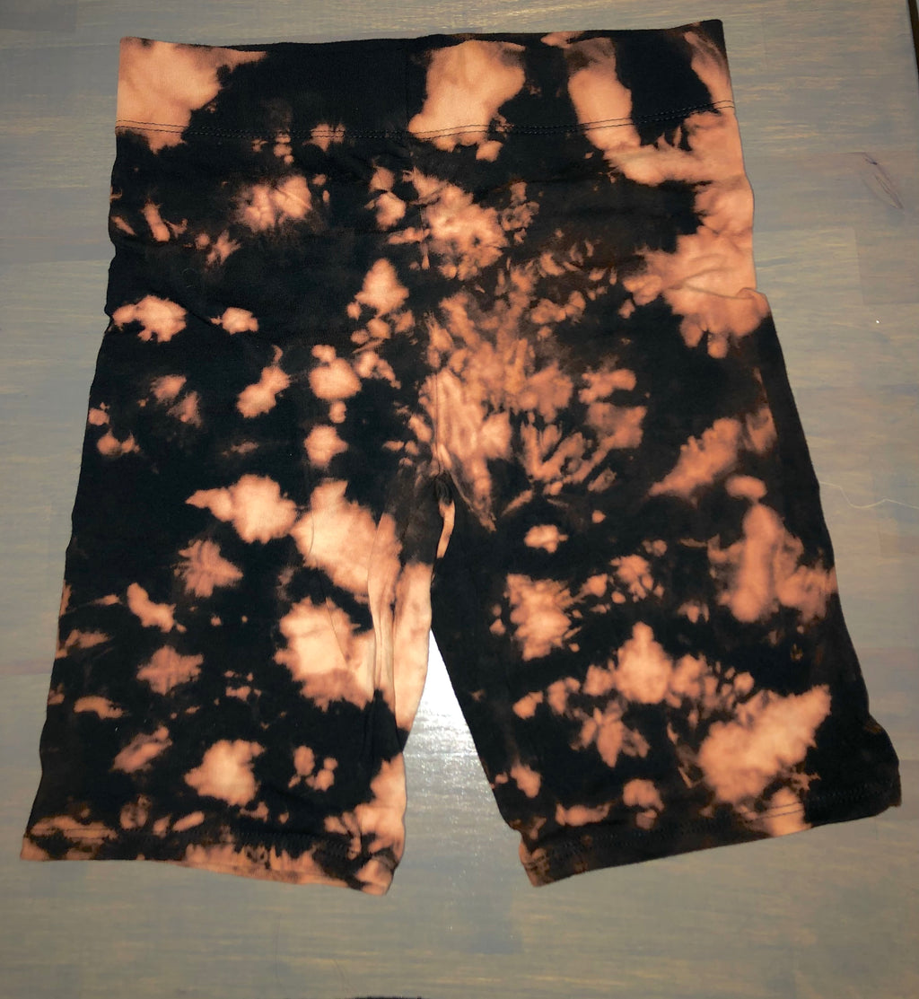 Reverse tie dye 7” biker shorts +4 colors