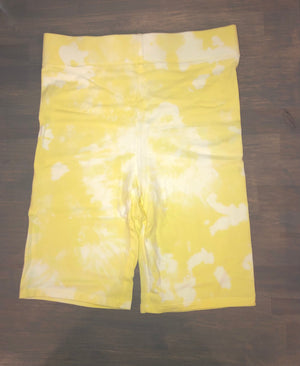 Reverse tie dye 7” biker shorts +4 colors