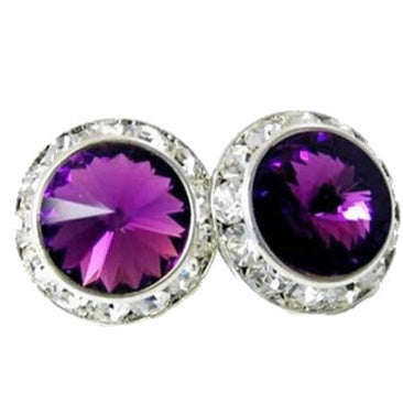 15mm Rhinestone earrings (Pierced) + 10 colors