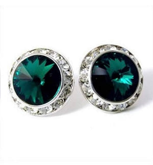 15mm Rhinestone earrings (Pierced) + 10 colors