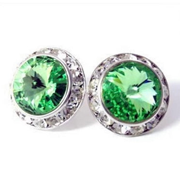 15mm Rhinestone earrings (Pierced) + 10 colors