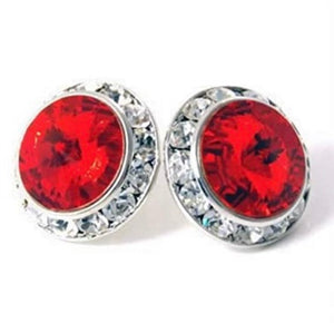 15mm Rhinestone earrings (Pierced) + 10 colors