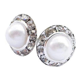 15mm Rhinestone earrings (Pierced) + 10 colors